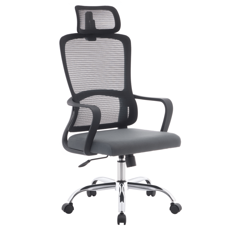 Casa si Gradina - Mobilier - Scaune si fotolii - Scaune - Fotoliu de birou, negru/gri/crom, portanta 150 kg, RANDY - Infinity.ro