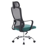 Casa si Gradina - Mobilier - Scaune si fotolii - Scaune - Fotoliu de birou, negru/verde/crom, portanta 150 kg, RANDY - Infinity.ro