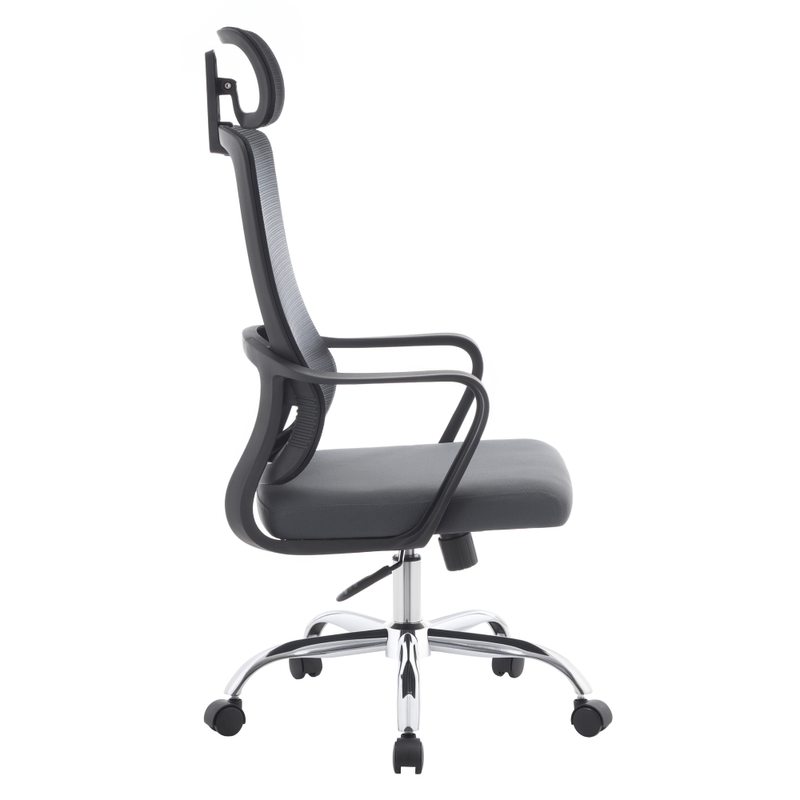 Casa si Gradina - Mobilier - Scaune si fotolii - Scaune - Fotoliu de birou, negru/gri/crom, portanta 150 kg, RANDY - Infinity.ro