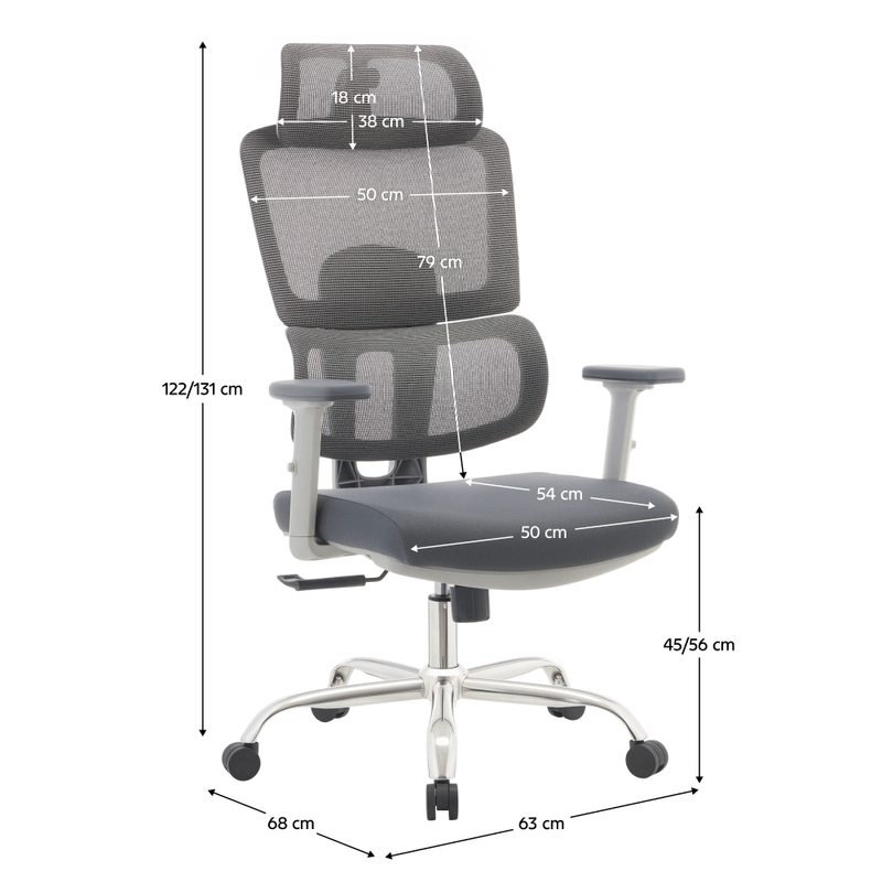 Casa si Gradina - Mobilier - Scaune si fotolii - Scaune - Fotoliu de birou, gri/crom, portanta 150 kg, BYRON - Infinity.ro