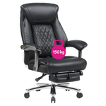 Casa si Gradina - Mobilier - Scaune si fotolii - Scaune - Fotoliu de birou, piele ecologica neagra/crom, portanta 150 kg, URIEN - Infinity.ro