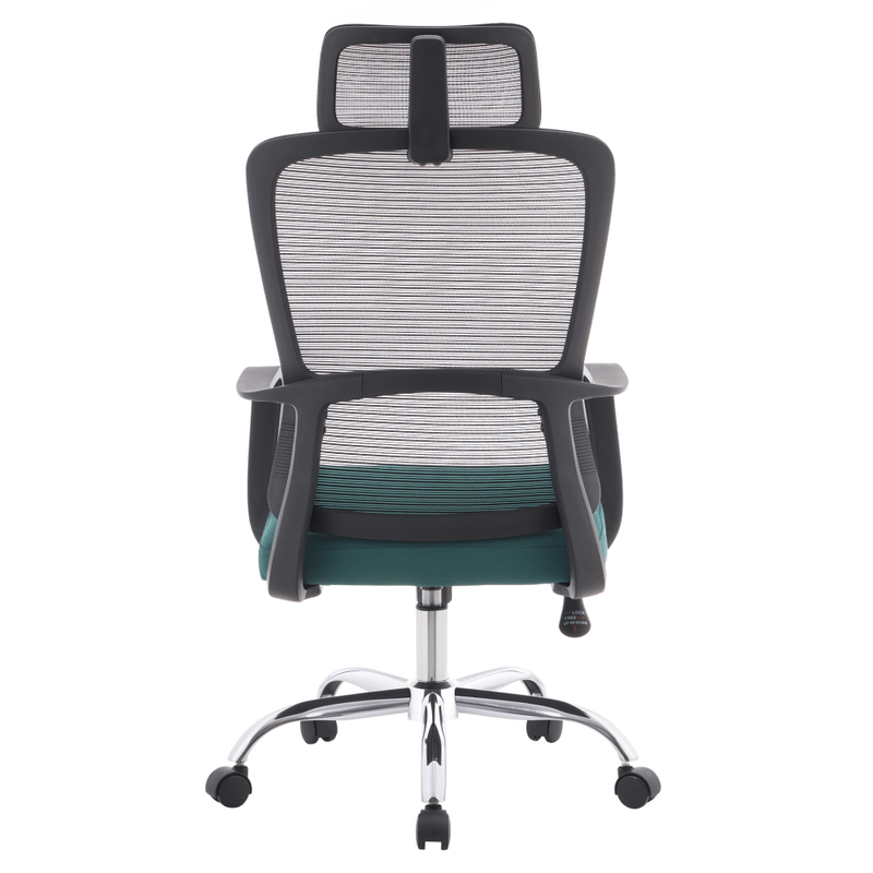 Casa si Gradina - Mobilier - Scaune si fotolii - Scaune - Fotoliu de birou, negru/verde/crom, portanta 150 kg, RANDY - Infinity.ro