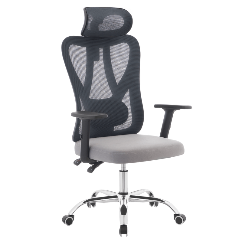 Casa si Gradina - Mobilier - Scaune si fotolii - Scaune - Fotoliu de birou, gri inchis/gri deschis/crom, portanta 150 kg, ADEMIR - Infinity.ro