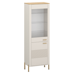 Casa si Gradina - Mobilier - Comode si corpuri - Corpuri bucatarie - Vitrina, casmir/stejar de piatra, RUNOL 1D1W - Infinity.ro