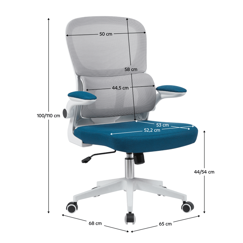 Casa si Gradina - Mobilier - Scaune si fotolii - Scaune - Scaun de birou, maro/petrol/alb, RAMIRO - Infinity.ro