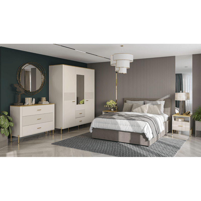 Casa si Gradina - Mobilier - Dulapuri si sifoniere - Dulapuri - Dulap cu oglinda, casmir/stejar de piatra, RUNOL 3D2S - Infinity.ro