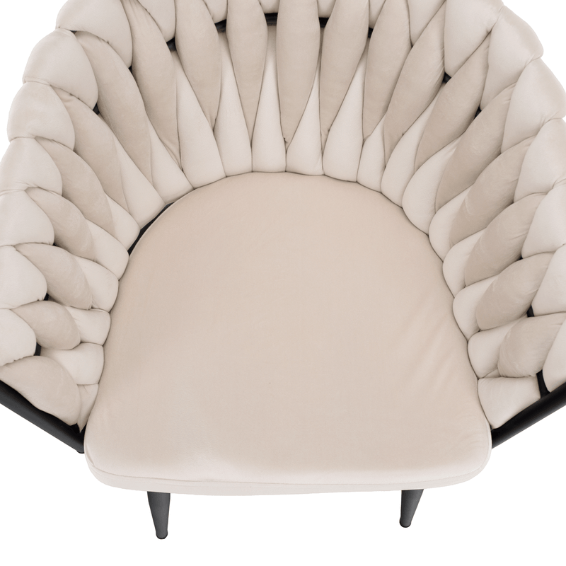 Casa si Gradina - Mobilier - Scaune si fotolii - Scaune - Scaun de bucatarie, bej deschis tesatura velvet/negru, BLER - Infinity.ro