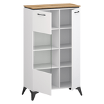 Casa si Gradina - Mobilier - Comode si corpuri - Corpuri bucatarie - Vitrina joasa, alb/stejar evoke, VELIS 1D1W - Infinity.ro