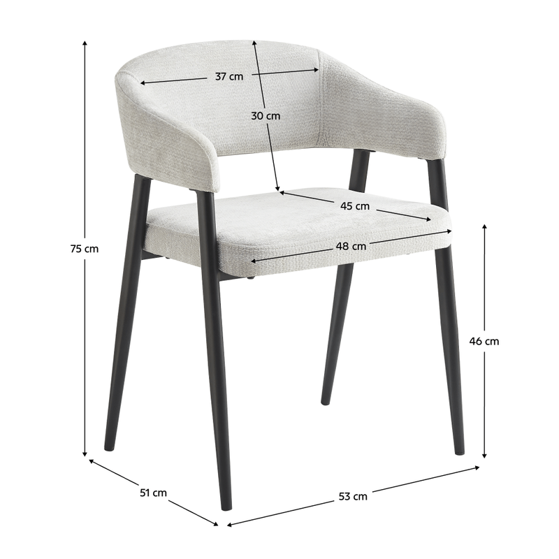 Casa si Gradina - Mobilier - Scaune si fotolii - Scaune - Fotoliu de sufragerie design, gri deschis/negru, NIZAR TYP 2 - Infinity.ro