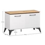 Casa si Gradina - Mobilier - Dulapuri si sifoniere - Dulapuri pantofi - Pantofar, alb/stejar evoke, VELIS 2D - Infinity.ro