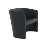Casa si Gradina - Mobilier - Scaune si fotolii - Fotolii - Fotoliu de club dublu, piele ecologica Damasko neagra, CUBA - Infinity.ro