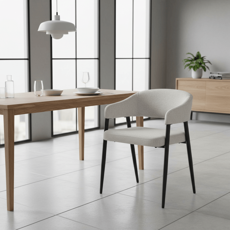 Casa si Gradina - Mobilier - Scaune si fotolii - Scaune - Fotoliu de sufragerie design, gri deschis/negru, NIZAR TYP 2 - Infinity.ro