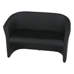 Casa si Gradina - Mobilier - Scaune si fotolii - Fotolii - Fotoliu de club dublu, piele ecologica Damasko neagra, CUBA - Infinity.ro