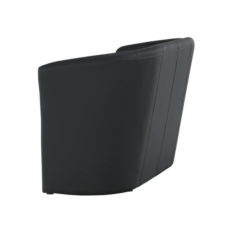 Casa si Gradina - Mobilier - Scaune si fotolii - Fotolii - Fotoliu de club dublu, piele ecologica Damasko neagra, CUBA - Infinity.ro