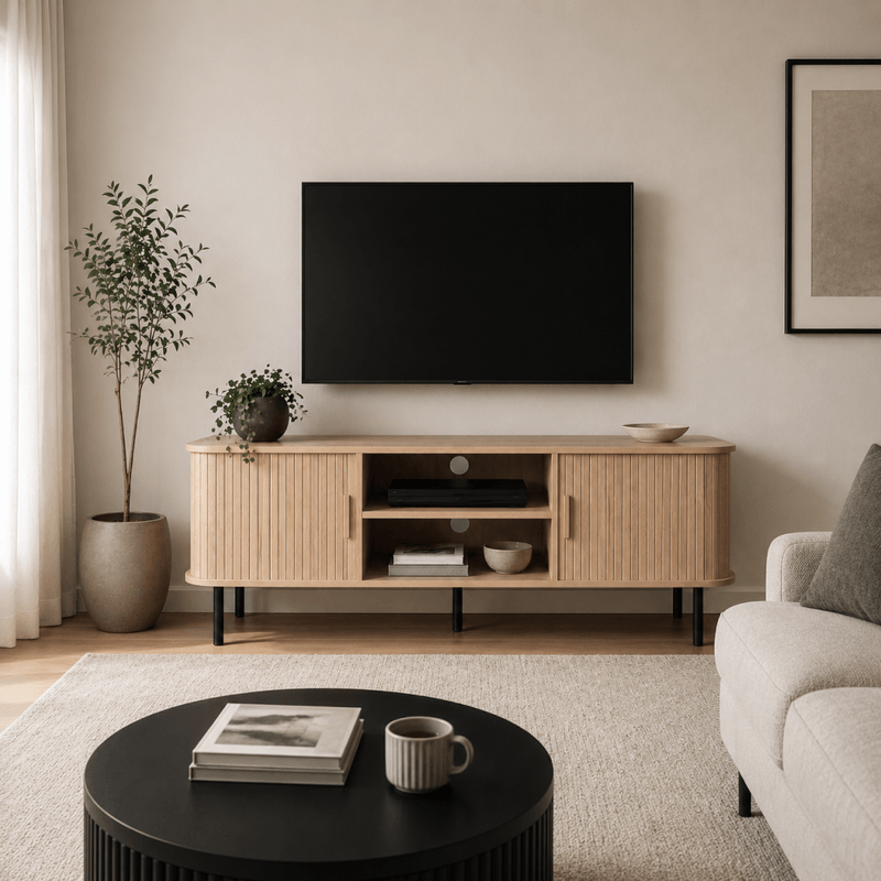 Casa si Gradina - Mobilier - Comode si corpuri - Comode - Masuta TV, stejar, ARIANE - Infinity.ro