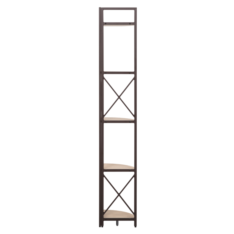 Casa si Gradina - Mobilier - Biblioteci si rafturi - Etajere - Raft de colt cu polite, stejar/negru, PASOKO - Infinity.ro