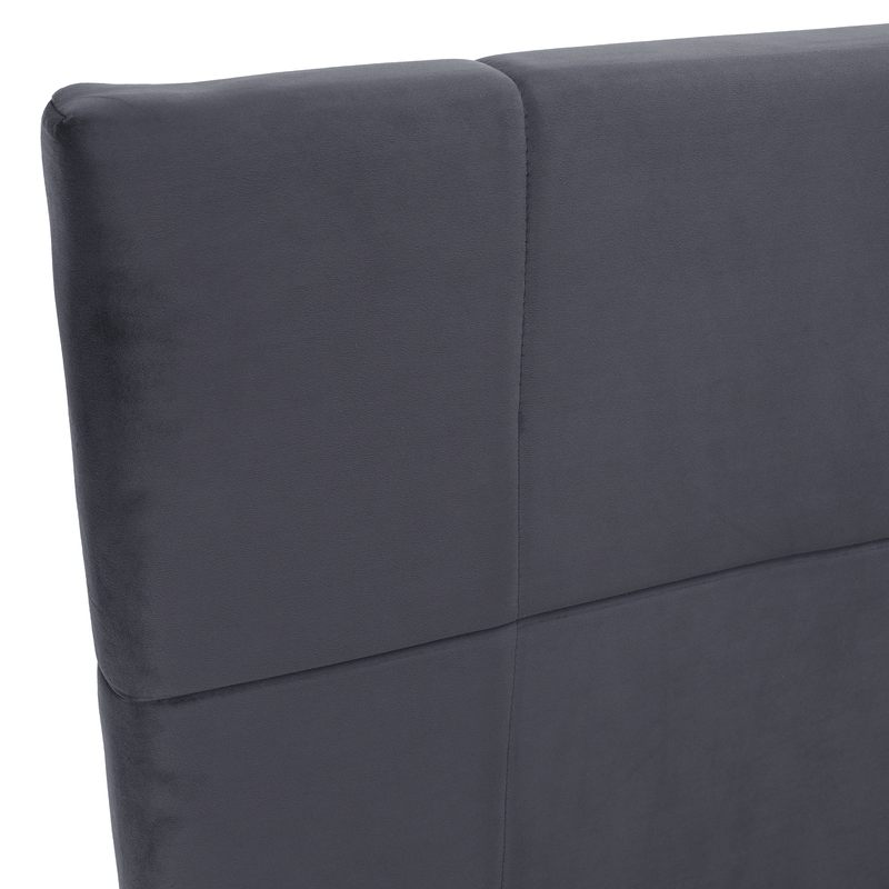 Casa si Gradina - Mobilier - Paturi si accesorii - Paturi - Pat cu gratar, 180x200, tesatura gri inchis Velvet, BRIANA - Infinity.ro