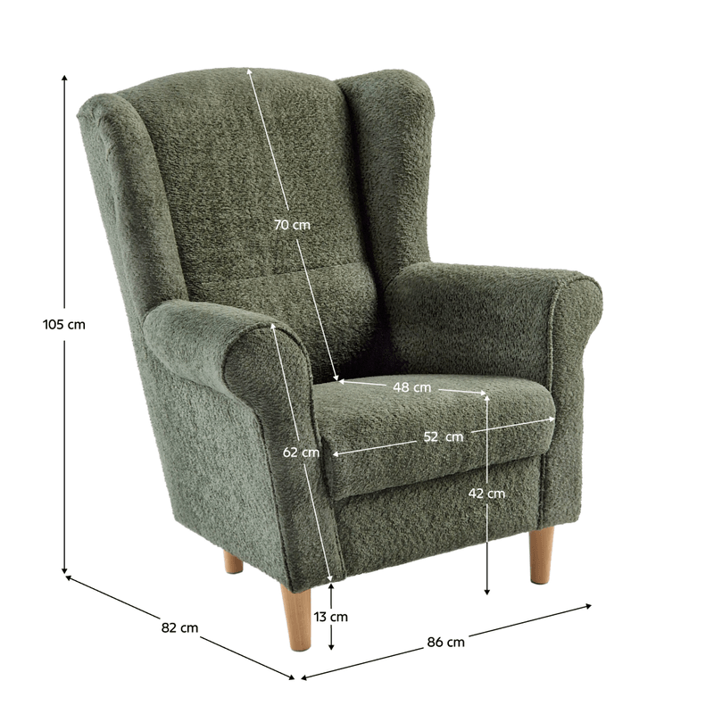 Casa si Gradina - Mobilier - Scaune si fotolii - Fotolii - Fotoliu, textil verde Coral, CHARLOT - Infinity.ro