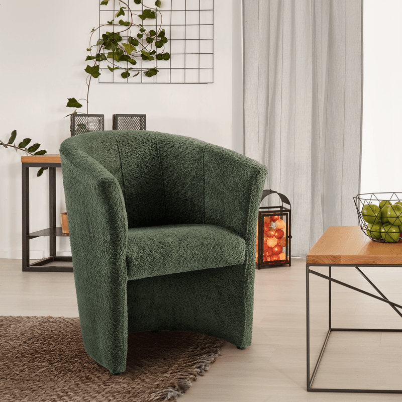 Casa si Gradina - Mobilier - Scaune si fotolii - Fotolii - Fotoliu de club, material textil verde Coral, CUBA - Infinity.ro