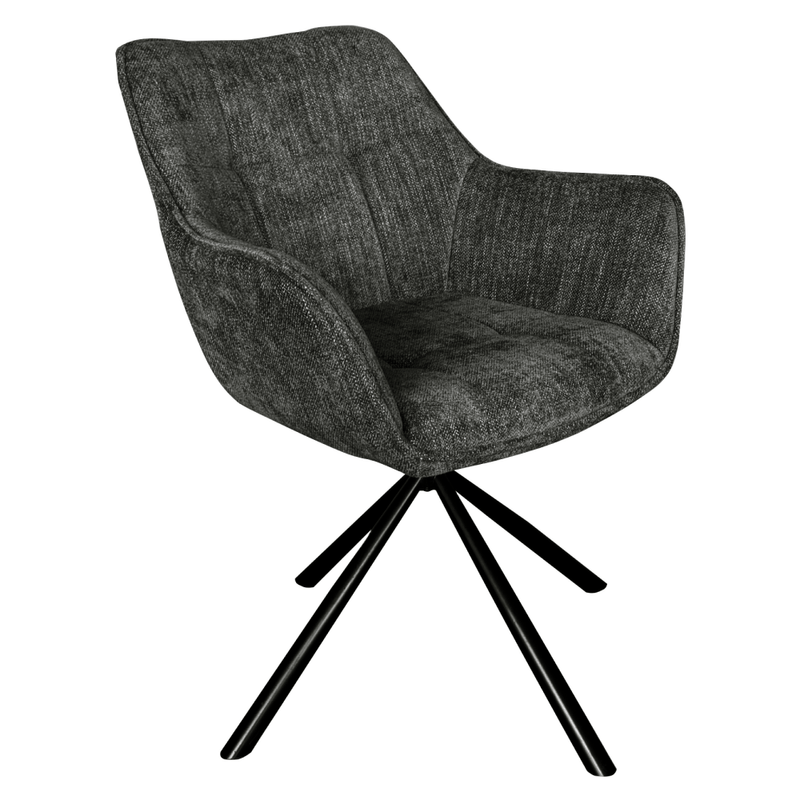 Casa si Gradina - Mobilier - Scaune si fotolii - Scaune - Fotoliu de sufragerie pivotant, gri/negru, ALTIN - Infinity.ro