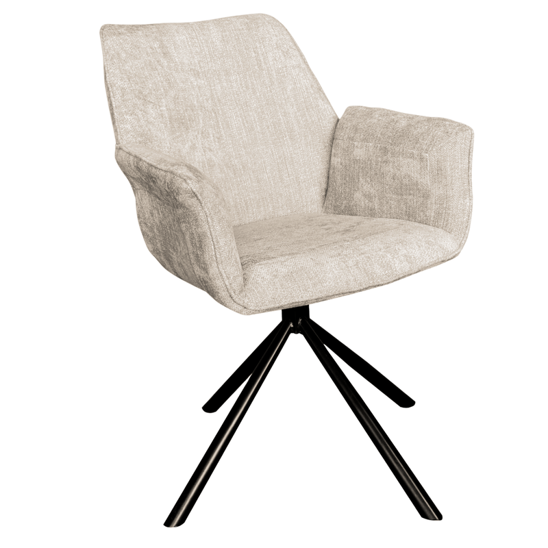 Casa si Gradina - Mobilier - Scaune si fotolii - Scaune - Fotoliu de sufragerie pivotant, maro deschis/negru, ENDRY - Infinity.ro