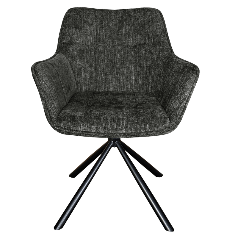 Casa si Gradina - Mobilier - Scaune si fotolii - Scaune - Fotoliu de sufragerie pivotant, gri/negru, ALTIN - Infinity.ro