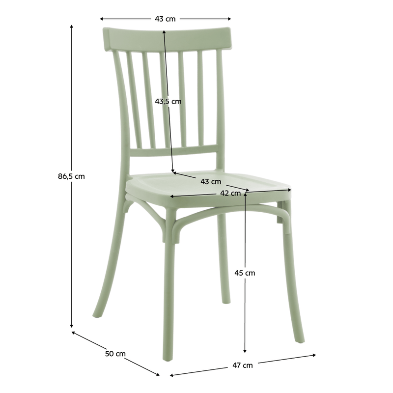 Casa si Gradina - Gradina si terasa - Mobilier exterior - Scaune si sezlonguri gradina - Scaun stivuibil, verde maslin, SAZEN NEW - Infinity.ro