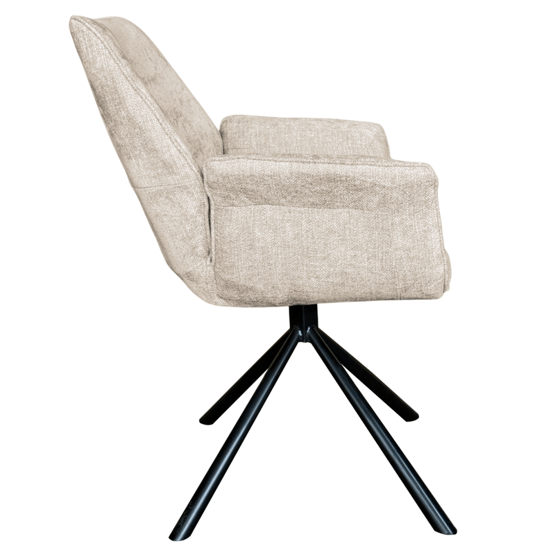 Casa si Gradina - Mobilier - Scaune si fotolii - Scaune - Fotoliu de sufragerie pivotant, maro deschis/negru, ENDRY - Infinity.ro