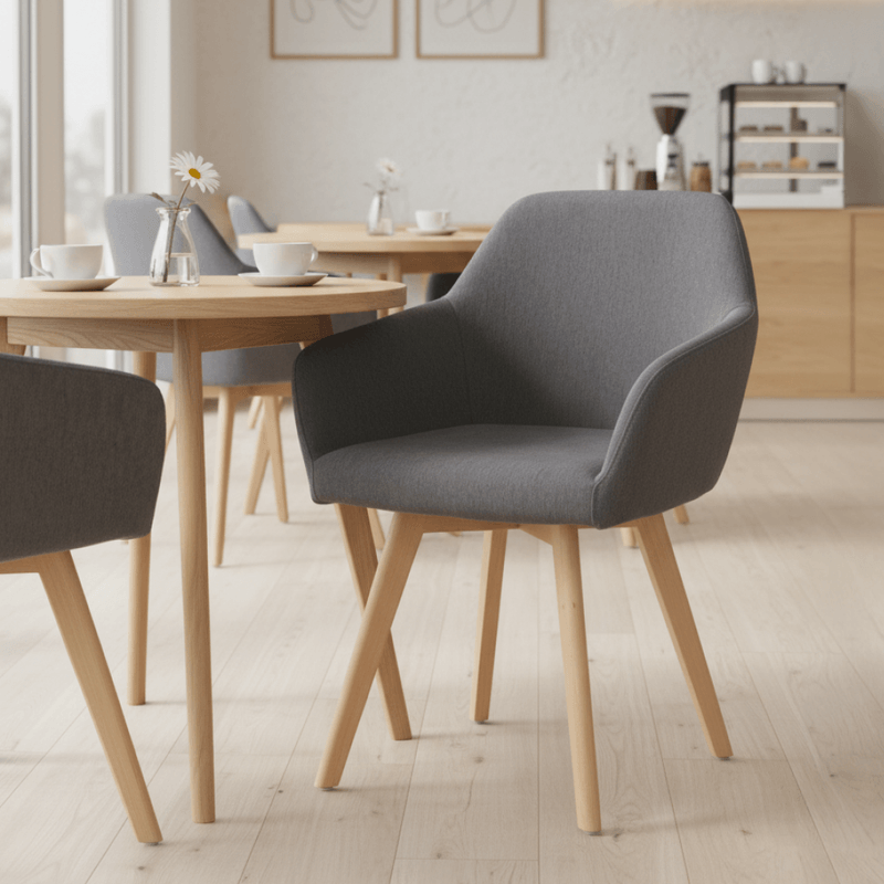 Casa si Gradina - Mobilier - Scaune si fotolii - Scaune - Fotoliu de design, gri inchis/fag, CLORIN 2 NEW - Infinity.ro