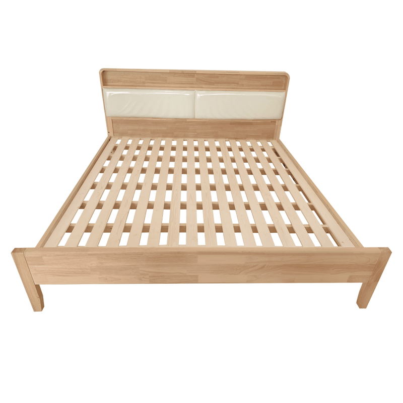 Casa si Gradina - Mobilier - Paturi si accesorii - Paturi - Pat matrimonial, 180x200, lemn masiv, natural, KIMIA - Infinity.ro
