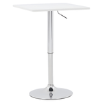 Casa si Gradina - Mobilier - Mese si birouri - Mese bucatarie si dining - Masa de bar cu inaltime reglabila, alb, 57x57x84,5-104 cm, FLORIAN 3 NEW - Infinity.ro