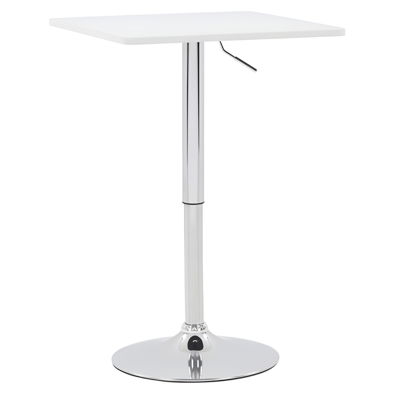Casa si Gradina - Mobilier - Mese si birouri - Mese bucatarie si dining - Masa de bar cu inaltime reglabila, alb, 57x57x84,5-104 cm, FLORIAN 3 NEW - Infinity.ro