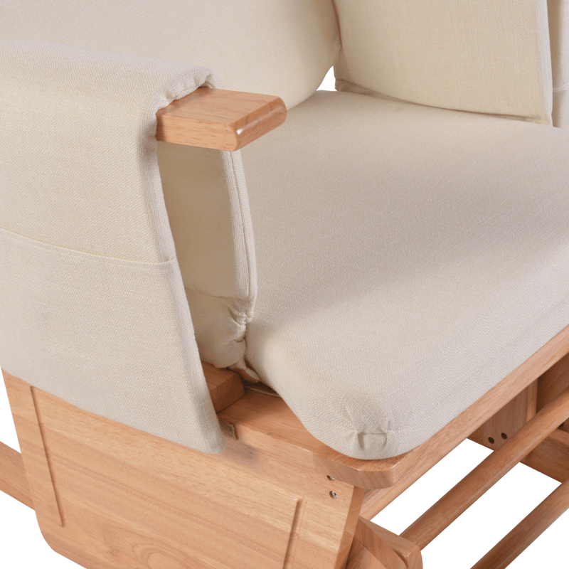 Casa si Gradina - Mobilier - Scaune si fotolii - Fotolii - Fotoliu balansoar cu suport pentru picioare stejar/crem, HAMOND - Infinity.ro