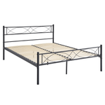Casa si Gradina - Mobilier - Paturi si accesorii - Paturi - Pat metalic cu somiera, 180x200, negru, STELVIA NEW - Infinity.ro