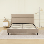 Casa si Gradina - Mobilier - Paturi si accesorii - Paturi - Pat matrimonial cu somiera, maro, 160x200, VOLITA - Infinity.ro