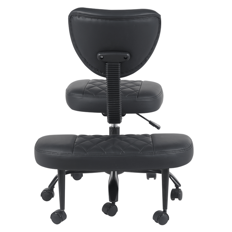 Casa si Gradina - Mobilier - Scaune si fotolii - Scaune - Scaun de ingenuncheat ergonomic, piele ecologica negru/negru, SAMER - Infinity.ro