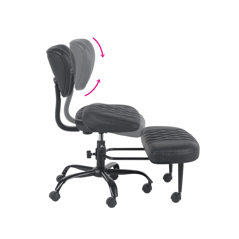 Casa si Gradina - Mobilier - Scaune si fotolii - Scaune - Scaun de ingenuncheat ergonomic, piele ecologica negru/negru, SAMER - Infinity.ro