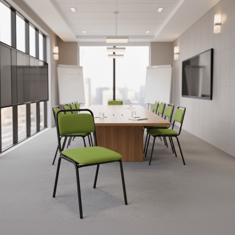 Casa si Gradina - Mobilier - Scaune si fotolii - Scaune - Scaun de sedinta, stivuibil, verde, VISITOR - Infinity.ro