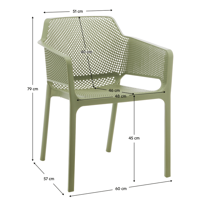 Casa si Gradina - Gradina si terasa - Mobilier exterior - Scaune si sezlonguri gradina - Fotoliu stivuibil, verde, LAVTON - Infinity.ro