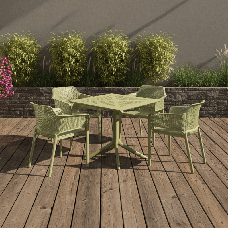 Casa si Gradina - Gradina si terasa - Mobilier exterior - Scaune si sezlonguri gradina - Fotoliu stivuibil, verde, LAVTON - Infinity.ro