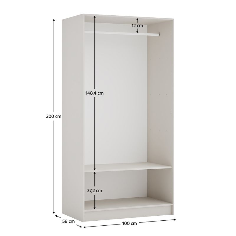 Casa si Gradina - Mobilier - Dulapuri si sifoniere - Dulapuri - Corp dulap 100, cu umerase, casmir, KREO - Infinity.ro