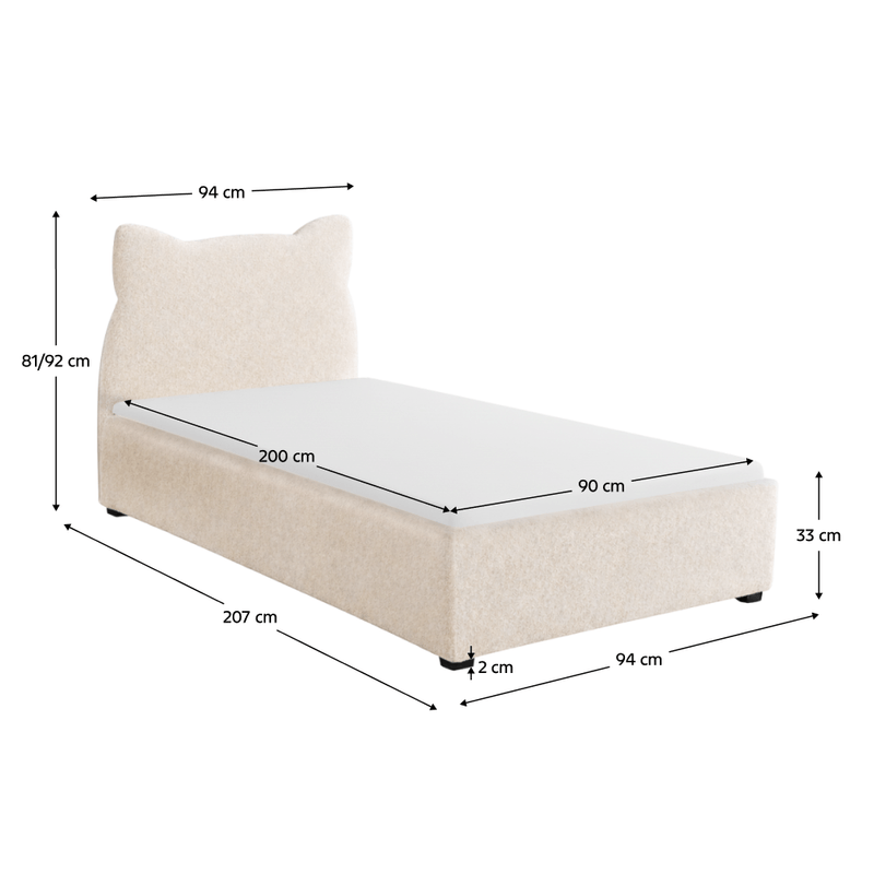 Casa si Gradina - Mobilier - Mobilier copii - Patuturi copii - Pat cu somiera, bej, 90x200, MNAU - Infinity.ro