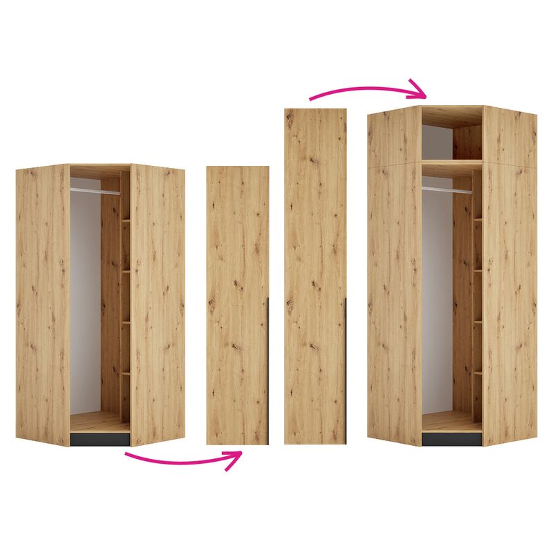 Casa si Gradina - Mobilier - Dulapuri si sifoniere - Dulapuri - Corp dulap de colt, stejar artisan, KREO - Infinity.ro