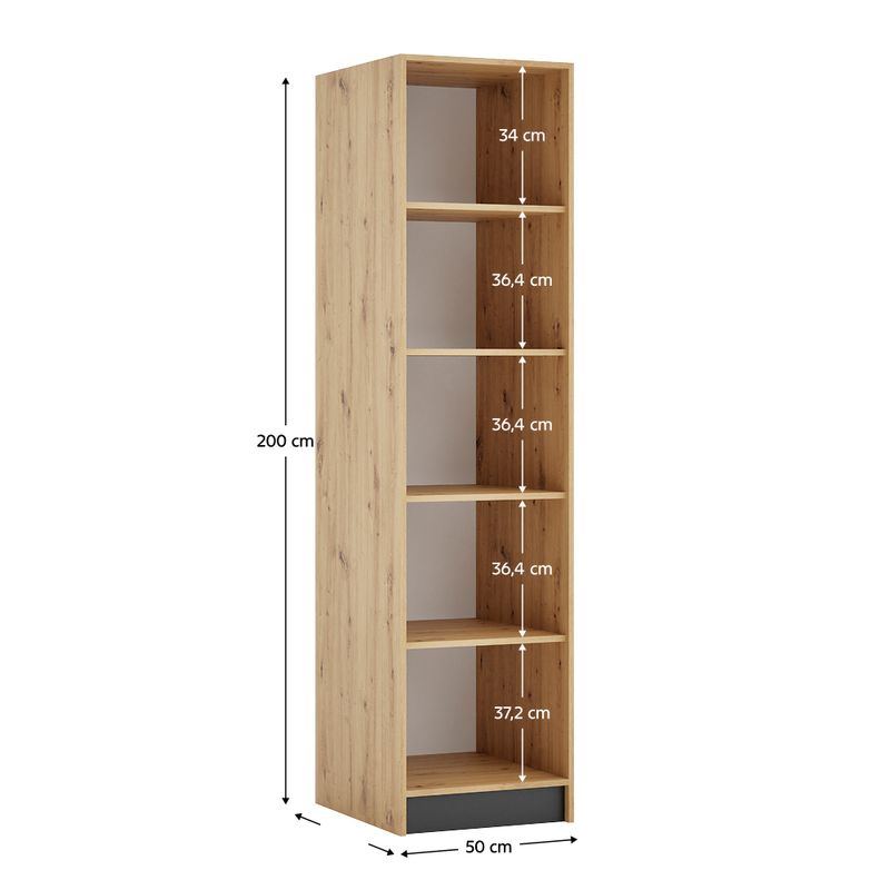 Casa si Gradina - Mobilier - Dulapuri si sifoniere - Dulapuri - Corp dulap 50, cu polite, stejar artisan, KREO - Infinity.ro
