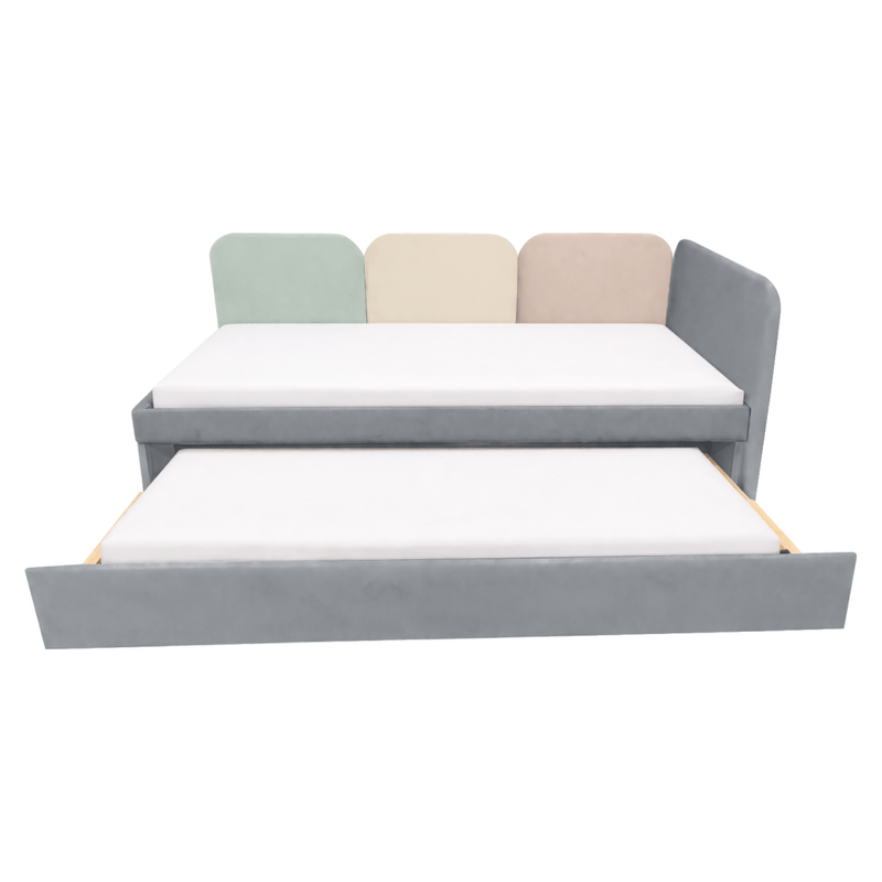 Casa si Gradina - Mobilier - Mobilier copii - Patuturi copii - Pat cu pat suplimentar, gri/amestec de culori, 90x200, DUHA - Infinity.ro