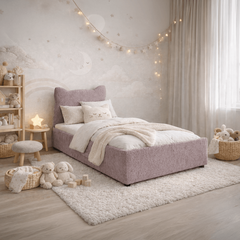 Casa si Gradina - Mobilier - Mobilier copii - Patuturi copii - Pat cu somiera, roz, 90x200, MNAU - Infinity.ro