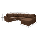 Casa si Gradina - Mobilier - Canapele si coltare - Coltare - Set canapea universala, maro, ANDRESO U UNI - Infinity.ro