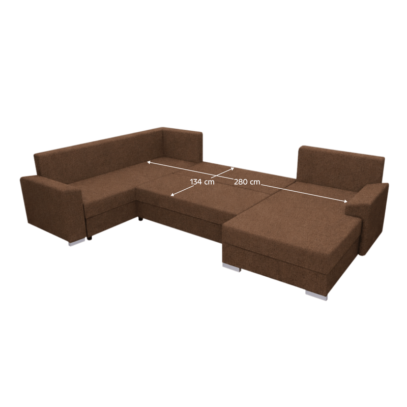 Casa si Gradina - Mobilier - Canapele si coltare - Coltare - Set canapea universala, maro, ANDRESO U UNI - Infinity.ro