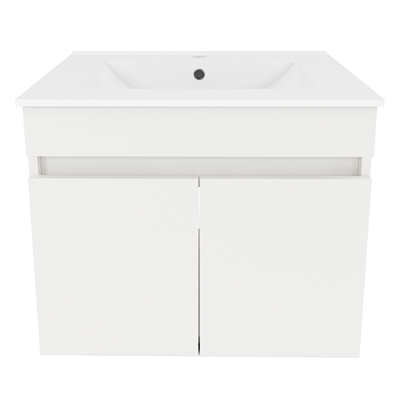 Casa si Gradina - Mobilier - Mobilier baie - Comode baie - Dulapior de pus sub chiuveta, alb/stejar artisan, CHOICE 60 - Infinity.ro