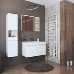 Casa si Gradina - Mobilier - Mobilier baie - Comode baie - Dulapior inalt, stejar alb/artisan, CHOICE - Infinity.ro